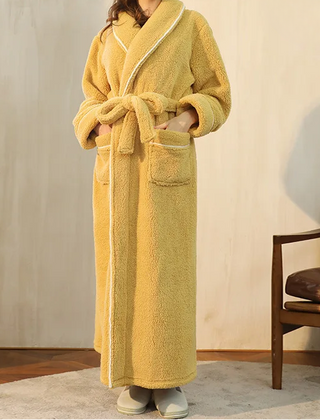Women's Dressing Gown | Soft Flannel Belted Long