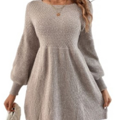 Women's Jumper Dress | Ribbed Mini Long Sleeve