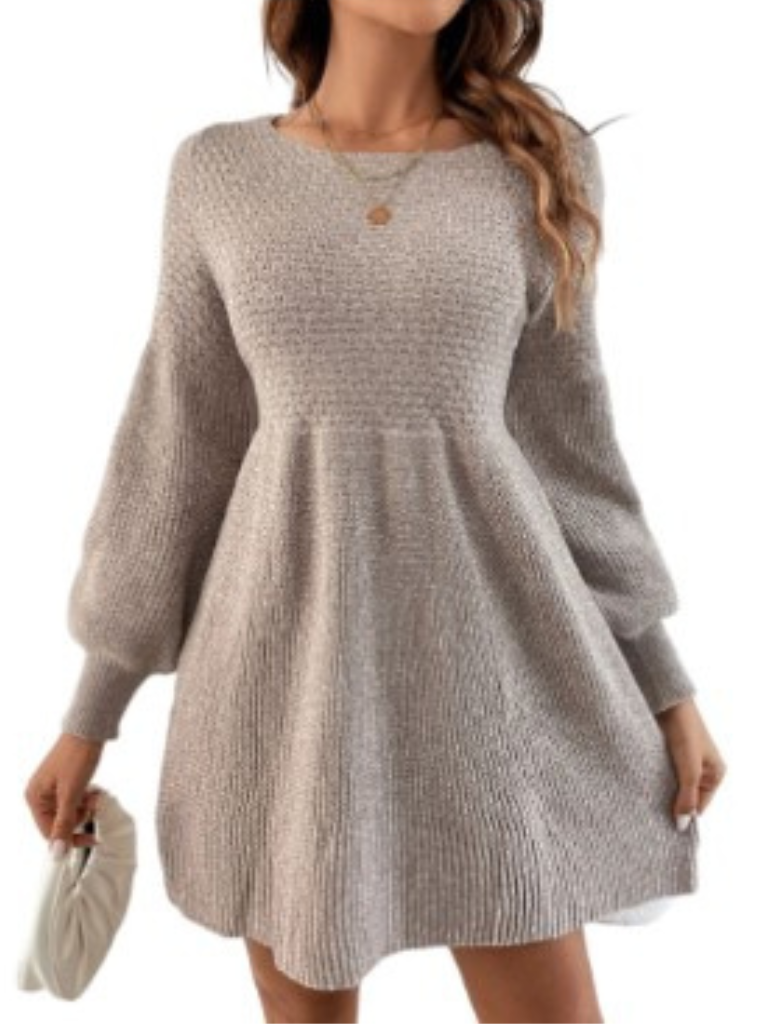 Women's Jumper Dress | Ribbed Mini Long Sleeve