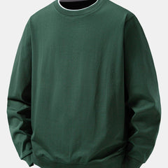Men's Sweatshirt | Layered Look Crew Neck