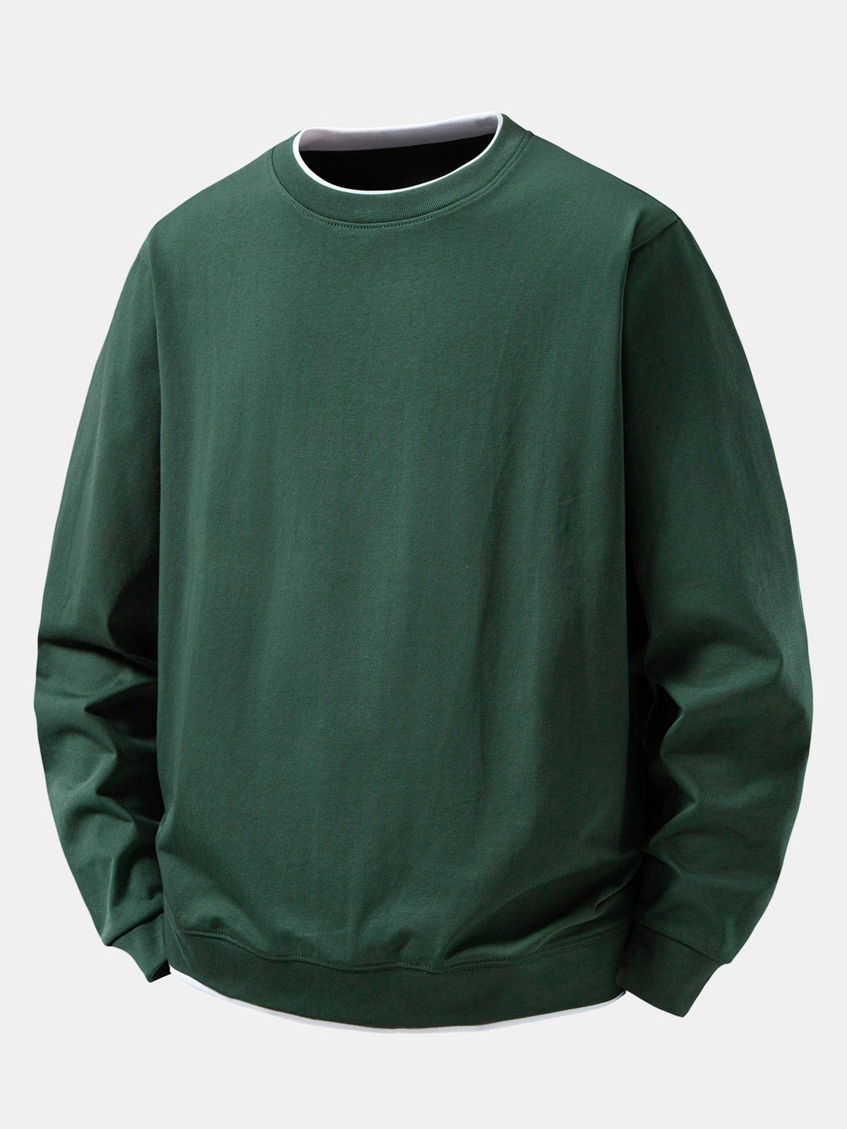 Men's Sweatshirt | Layered Look Crew Neck