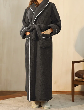Women's Dressing Gown | Soft Flannel Belted Long