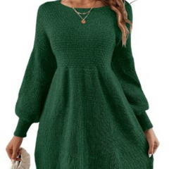 Women's Jumper Dress | Ribbed Mini Long Sleeve