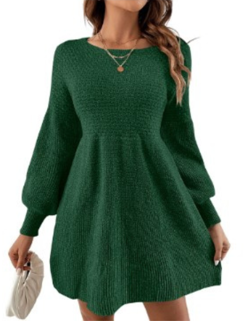 Women's Jumper Dress | Ribbed Mini Long Sleeve