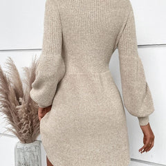Women's Jumper Dress | Ribbed Mini Long Sleeve