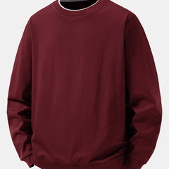 Men's Sweatshirt | Layered Look Crew Neck