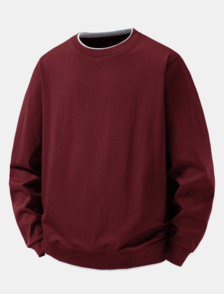 Men's Sweatshirt | Layered Look Crew Neck