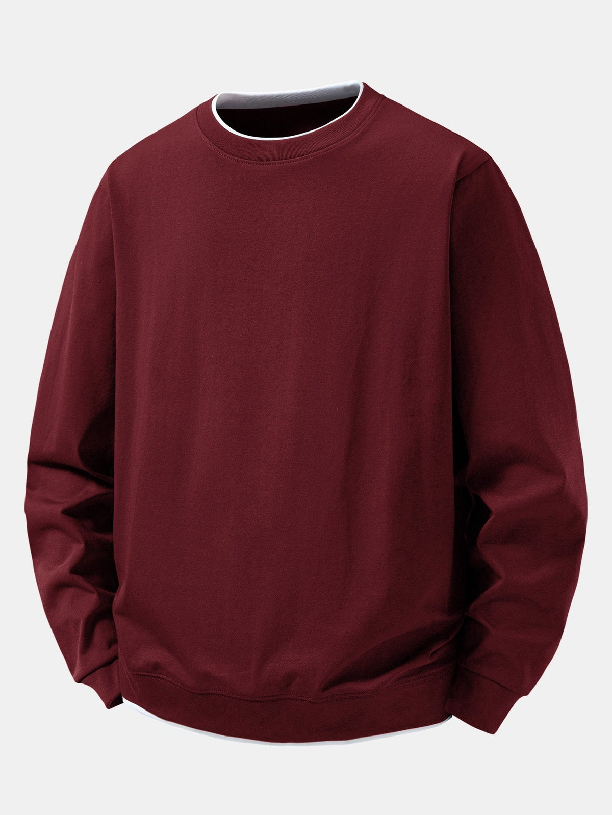 Men's Sweatshirt | Layered Look Crew Neck