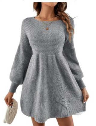 Women's Jumper Dress | Ribbed Mini Long Sleeve