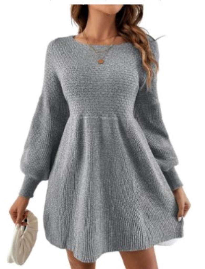 Women's Jumper Dress | Ribbed Mini Long Sleeve