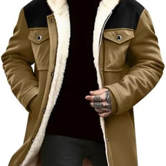 Men's Coat | Fleece Lined Hooded Longline