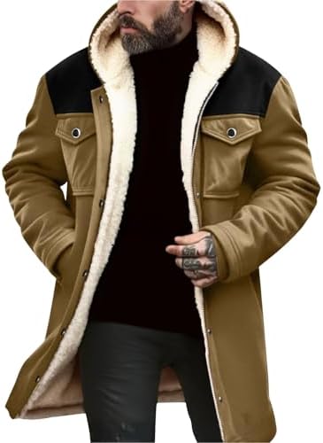 Men's Coat | Fleece Lined Hooded Longline