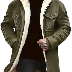 Men's Coat | Fleece Lined Hooded Longline