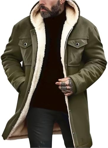 Men's Coat | Fleece Lined Hooded Longline