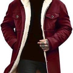 Men's Coat | Fleece Lined Hooded Longline