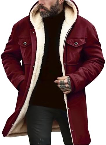 Men's Coat | Fleece Lined Hooded Longline