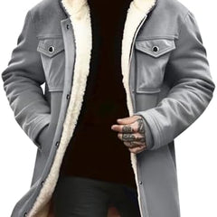 Men's Coat | Fleece Lined Hooded Longline