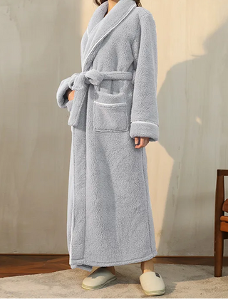 Women's Dressing Gown | Soft Flannel Belted Long