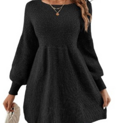 Women's Jumper Dress | Ribbed Mini Long Sleeve