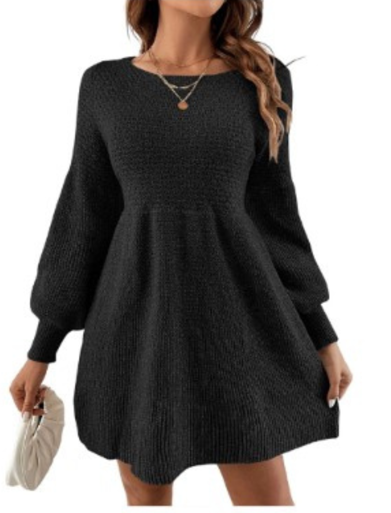 Women's Jumper Dress | Ribbed Mini Long Sleeve