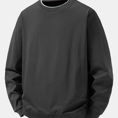 Men's Sweatshirt | Layered Look Crew Neck