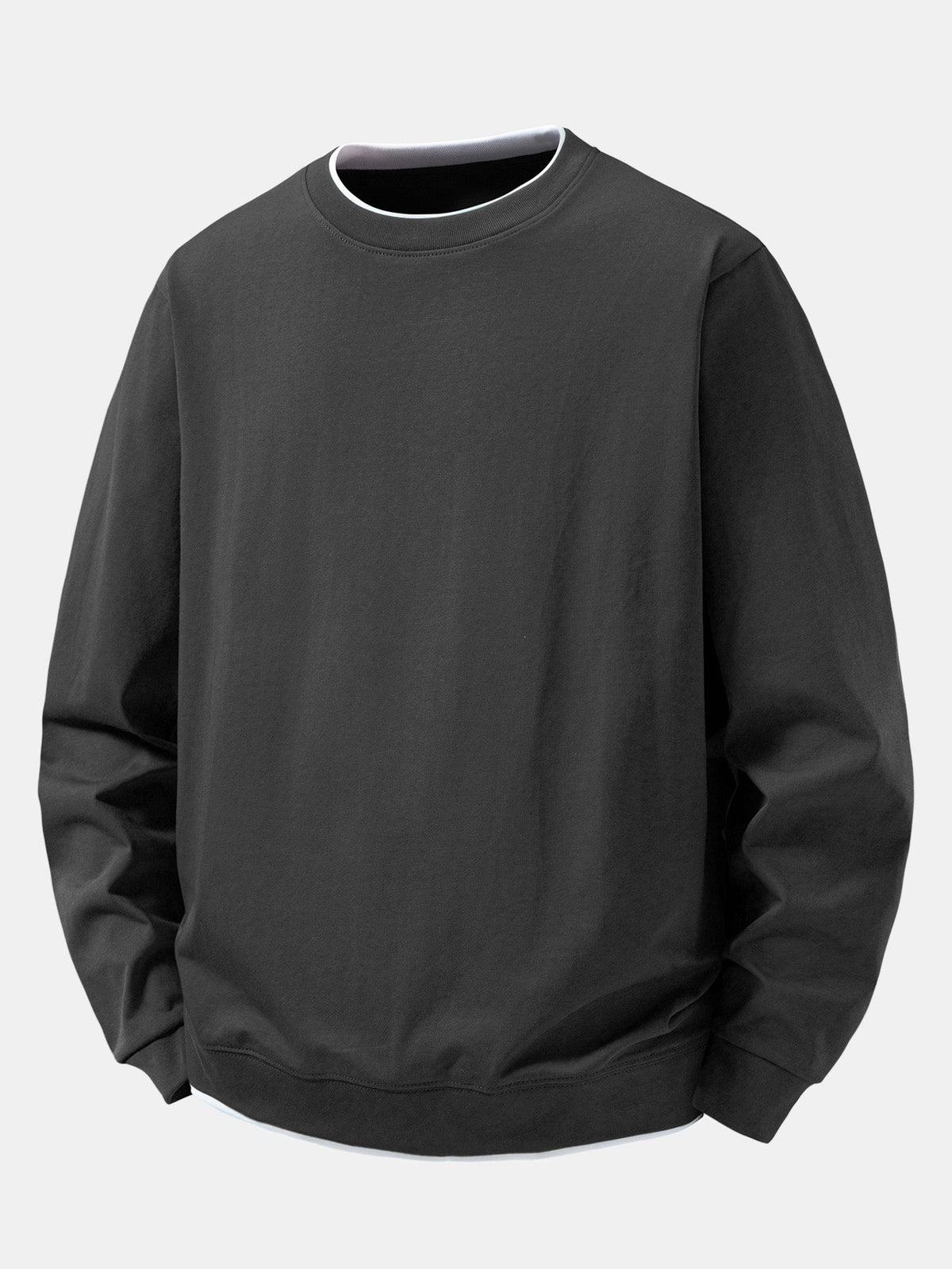 Men's Sweatshirt | Layered Look Crew Neck