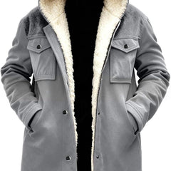 Men's Coat | Fleece Lined Hooded Longline