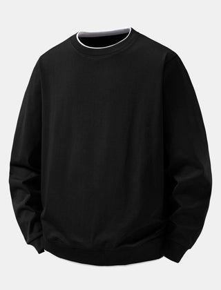 Men's Sweatshirt | Layered Look Crew Neck