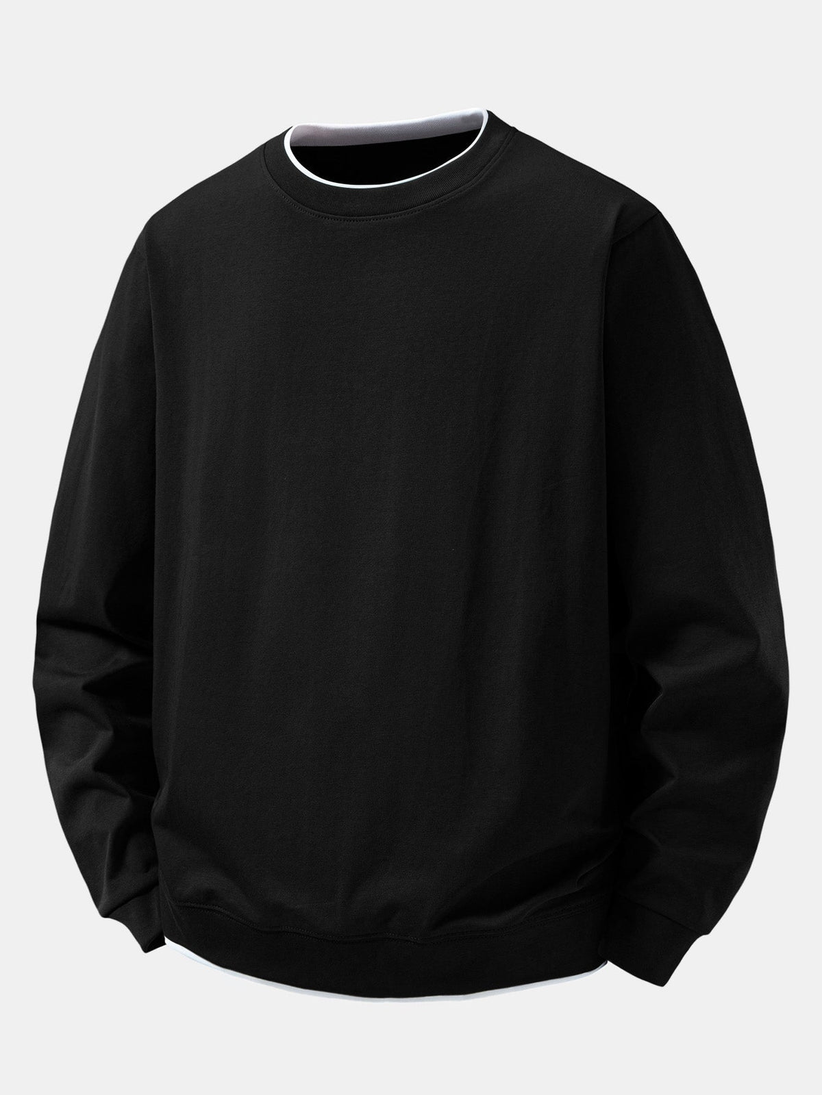 Men's Sweatshirt | Layered Look Crew Neck