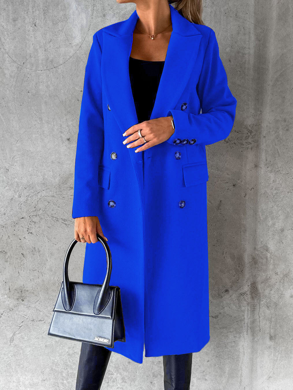 Women's Trench Coat | Double Breasted Notch Lapel Midi