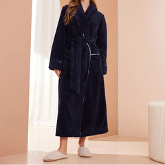 Women's Dressing Gown | Soft Flannel Belted Long