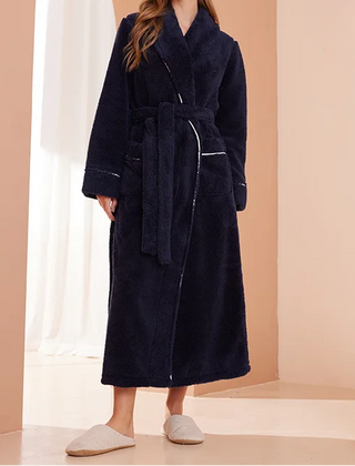 Women's Dressing Gown | Soft Flannel Belted Long
