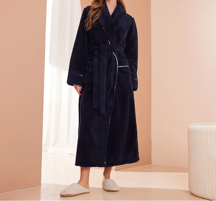 Women's Dressing Gown | Soft Flannel Belted Long