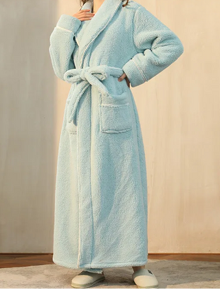 Women's Dressing Gown | Soft Flannel Belted Long