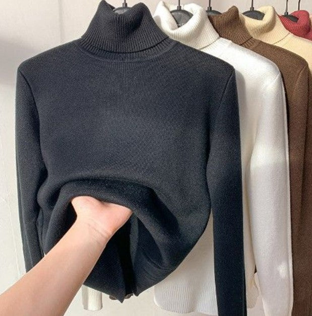 Women's Jumper | Fleece Lined Roll Neck Ribbed