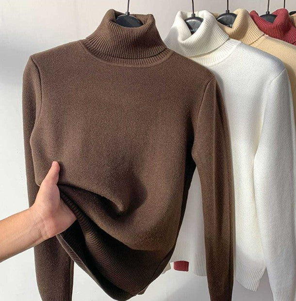 Women's Jumper | Fleece Lined Roll Neck Ribbed