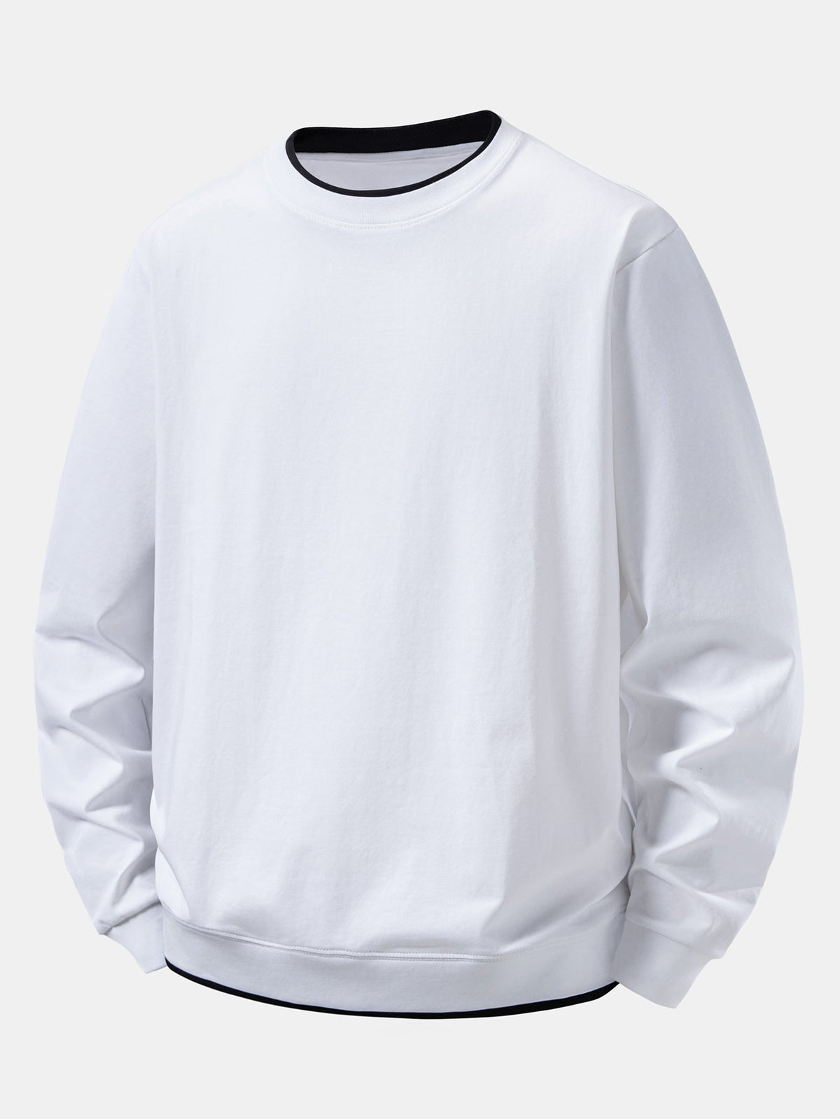 Men's Sweatshirt | Layered Look Crew Neck