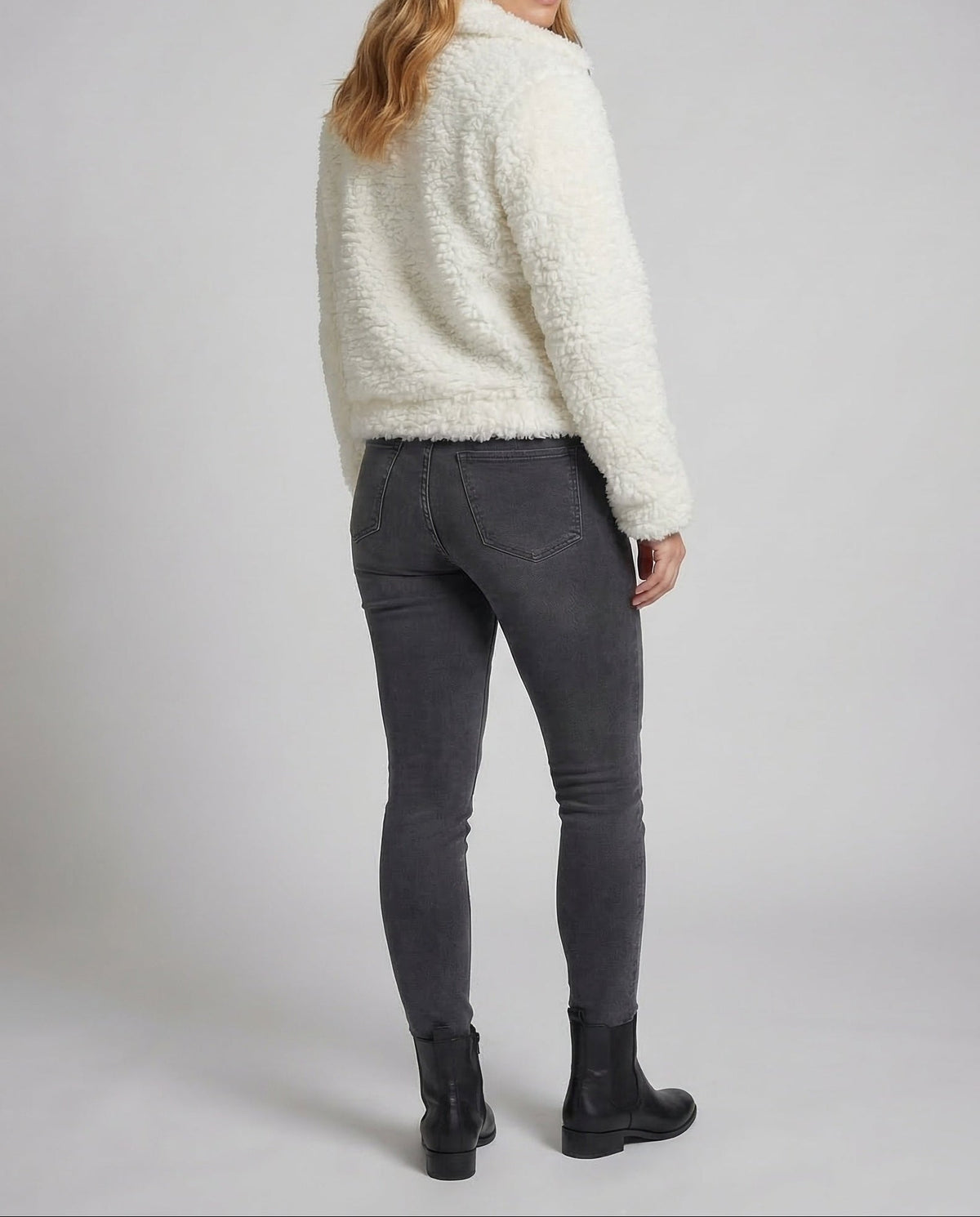 Women's Fleece Jacket | Teddy Stand Collar Full Zip