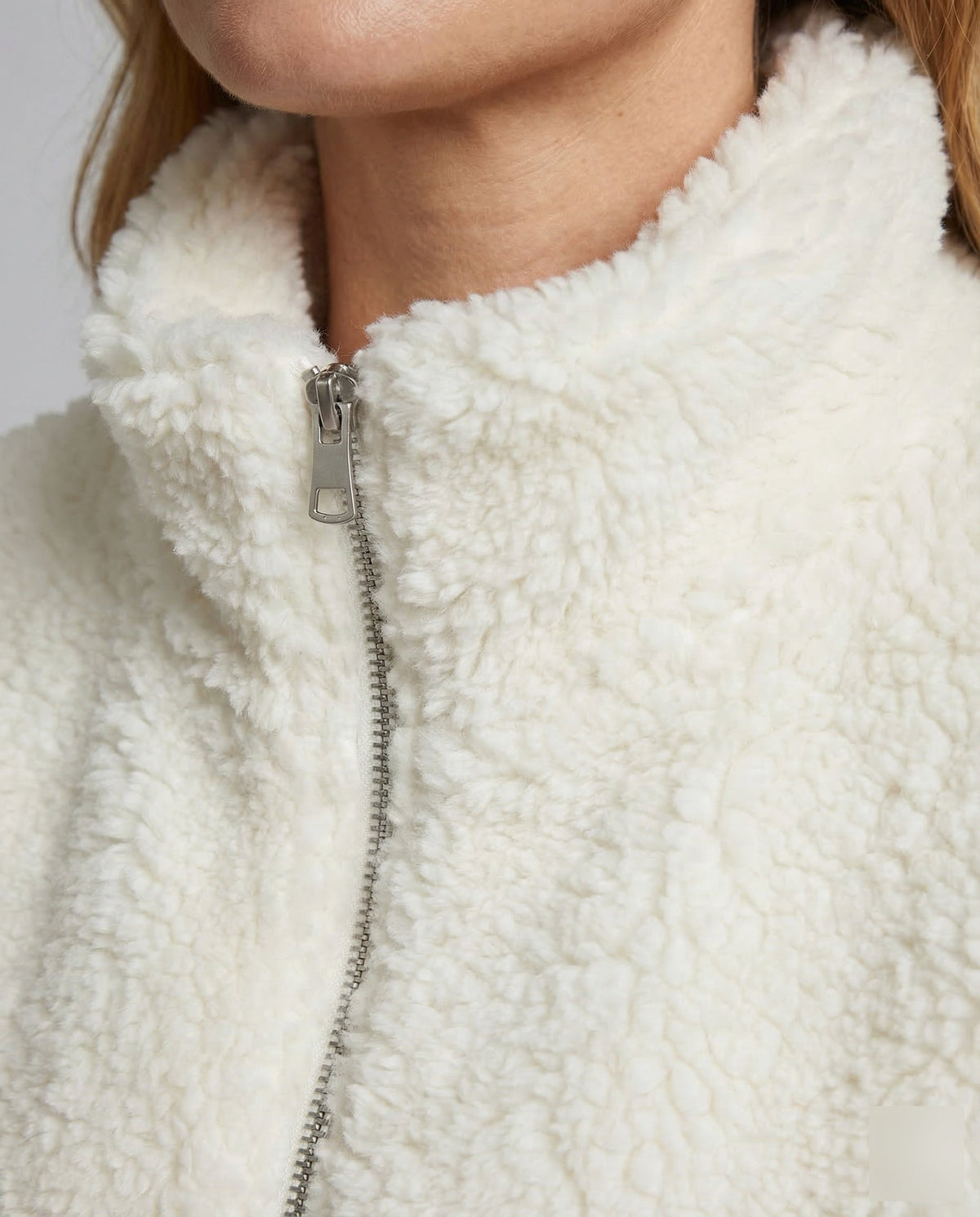 Women's Fleece Jacket | Teddy Stand Collar Full Zip