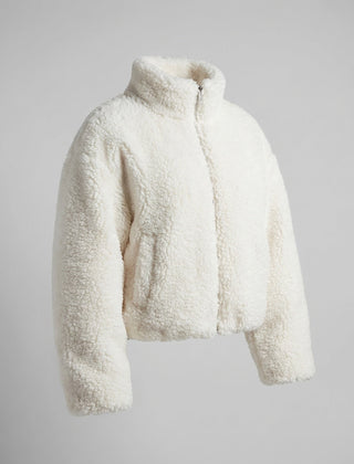 Women's Fleece Jacket | Teddy Stand Collar Full Zip
