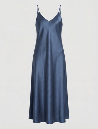 Women's Party Dress | Satin Slip Midi V-Neck