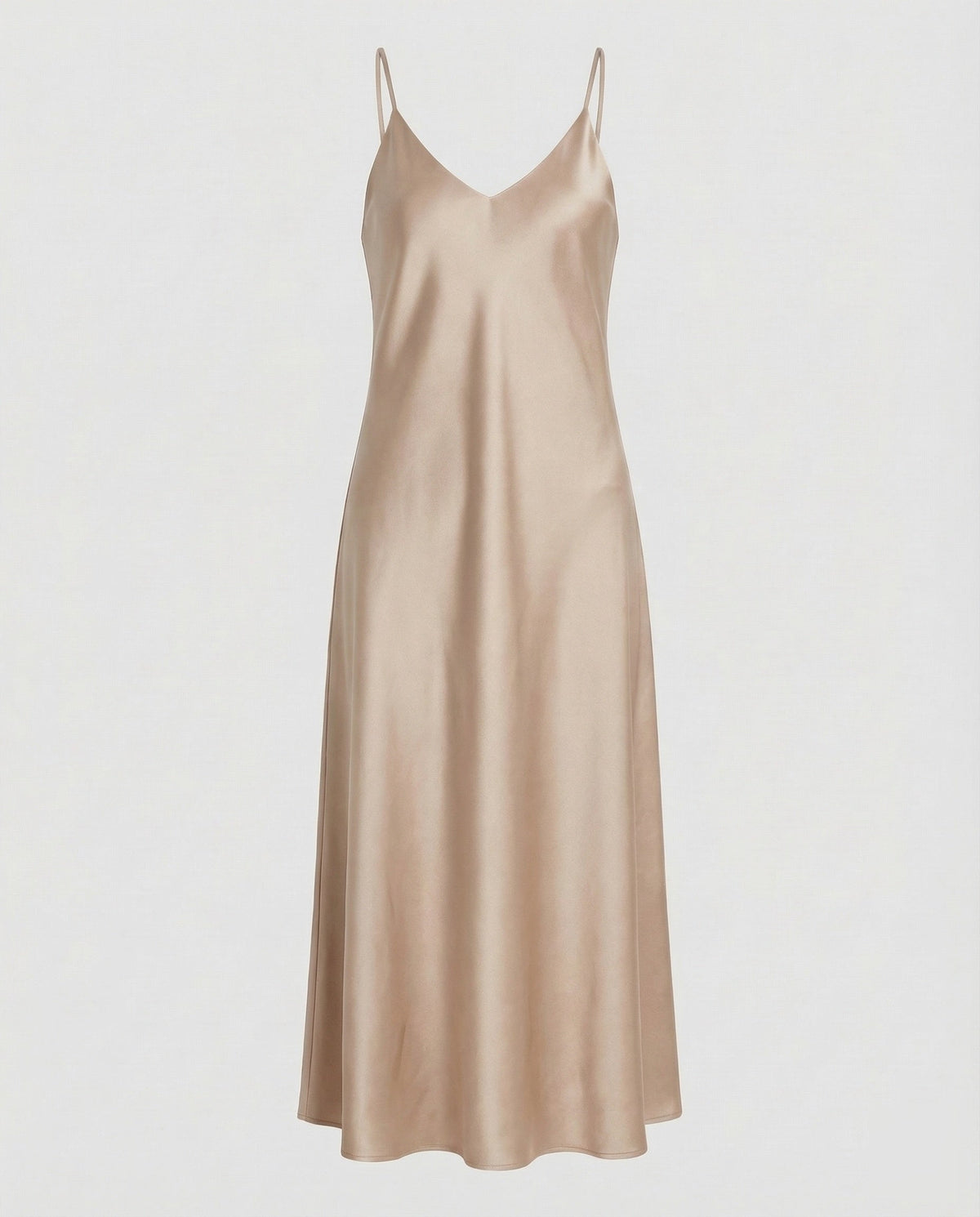 Women's Party Dress | Satin Slip Midi V-Neck