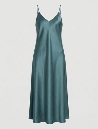 Women's Party Dress | Satin Slip Midi V-Neck