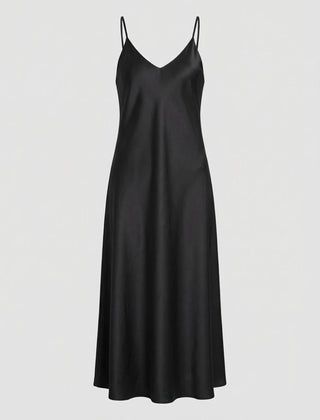 Women's Party Dress | Satin Slip Midi V-Neck