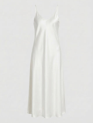 Women's Party Dress | Satin Slip Midi V-Neck