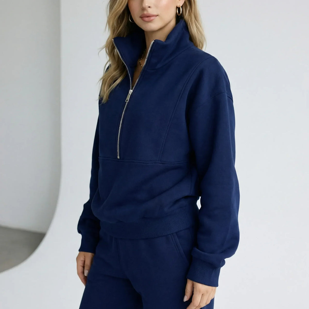 Women's Tracksuit | Half Zip Sweatshirt and Joggers