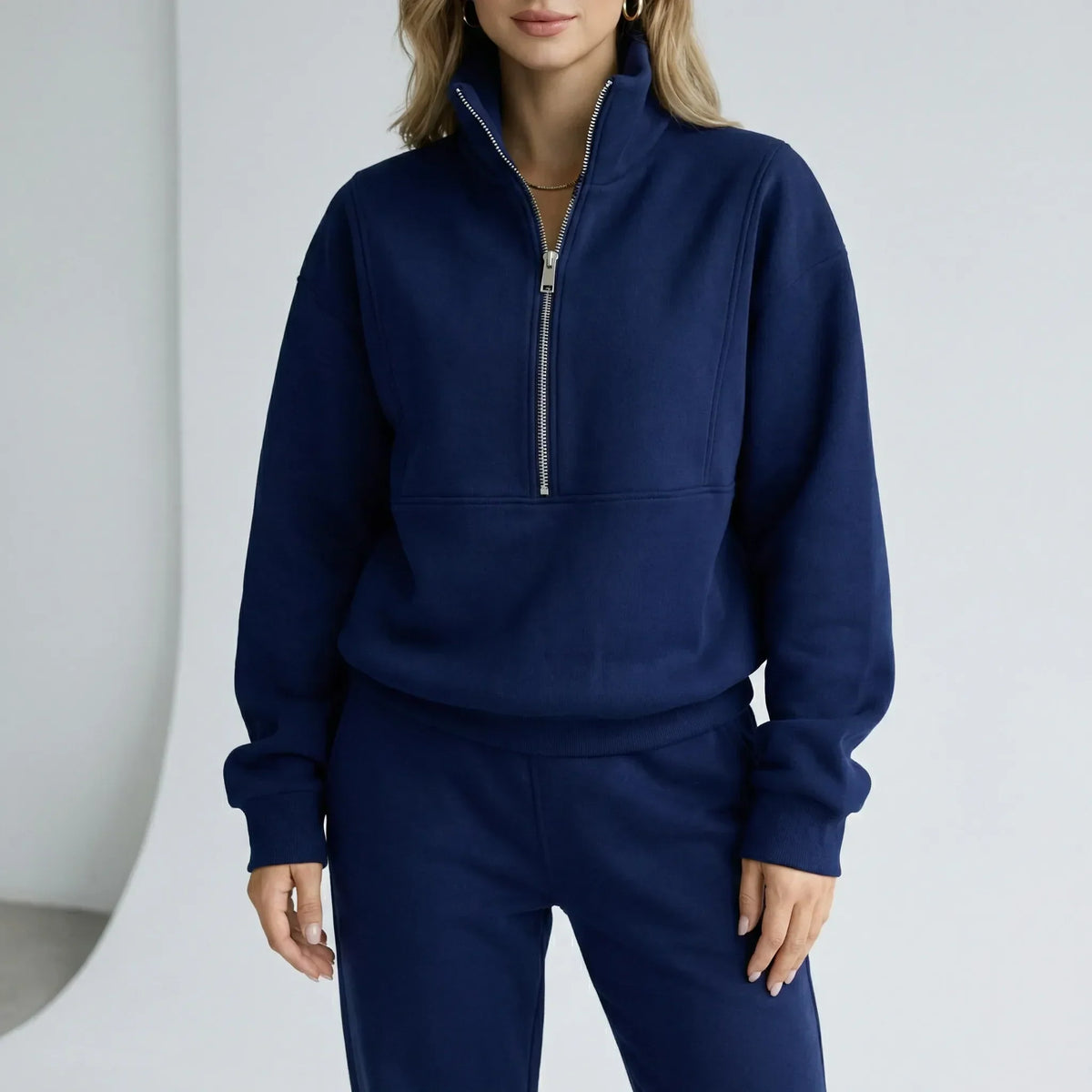 Women's Tracksuit | Half Zip Sweatshirt and Joggers