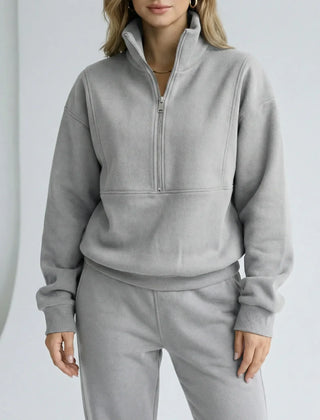 Women's Tracksuit | Half Zip Sweatshirt and Joggers