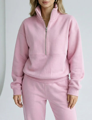Women's Tracksuit | Half Zip Sweatshirt and Joggers