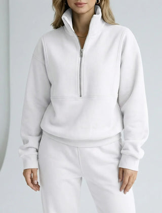 Women's Tracksuit | Half Zip Sweatshirt and Joggers